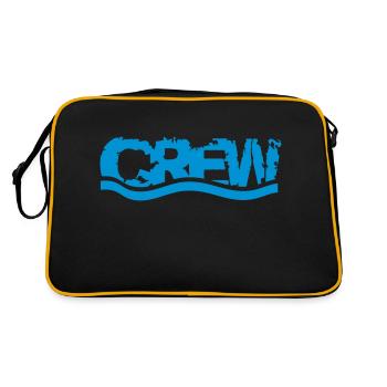 Crew waves water logo - Retro Bag - black/gold - Back