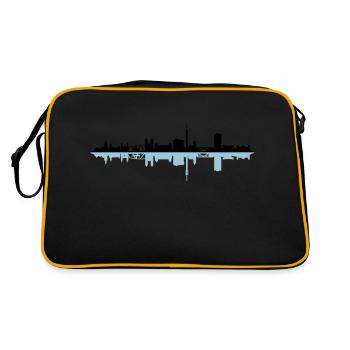 Skyline - Wuppertal - Retro Tasche - Schwarz/Gold - Hinten