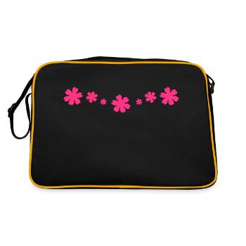 Flowers, flower - Sac Retro - noir/or - Dos