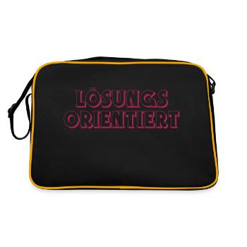 loesungsorientiert - Retro Tasche - Schwarz/Gold - Hinten