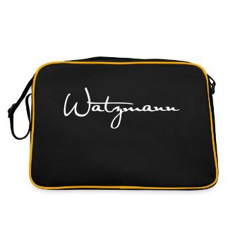 Lettrage Watzmann blanc - couleur librement sélectionnable - Sac Retro - noir/or - Dos