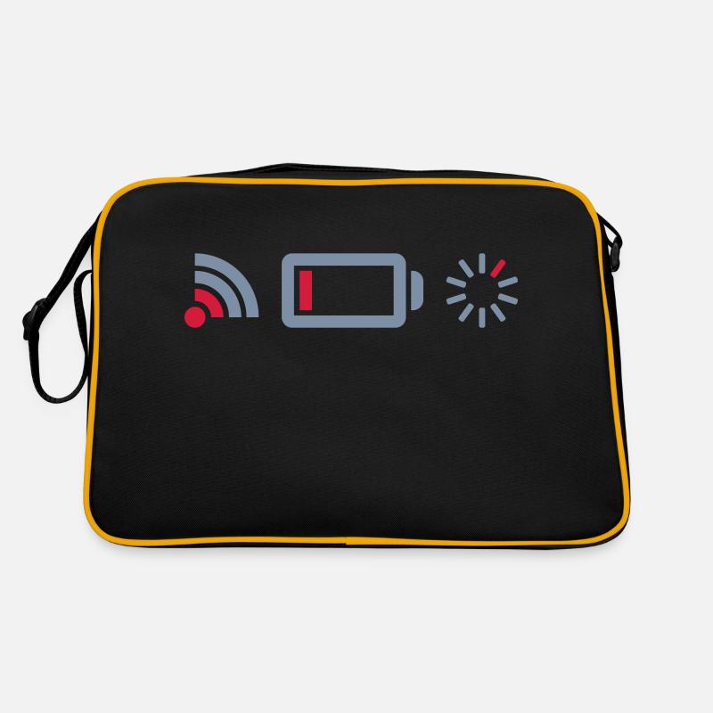 Logos de batterie sans connexion Sac Retro