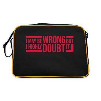 I may be wrong - Retro Bag - black/gold - Back