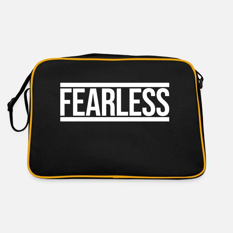 fearless Text Zitat Design Retro Tasche
