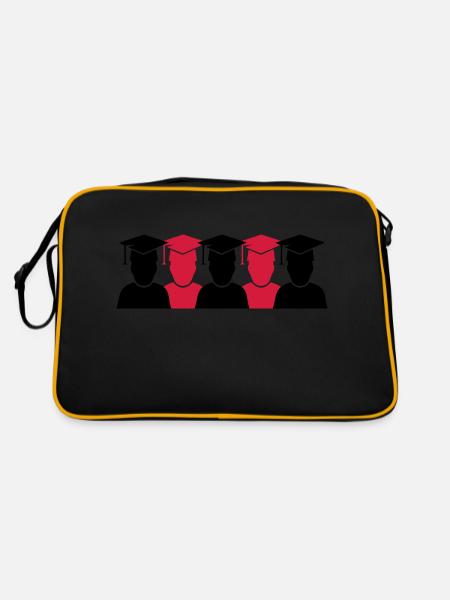 students diplomas 2 - Retro Tasche - Schwarz/Gold - Hinten