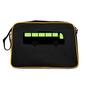 bus - Retro Tasche - Schwarz/Gold - Hinten