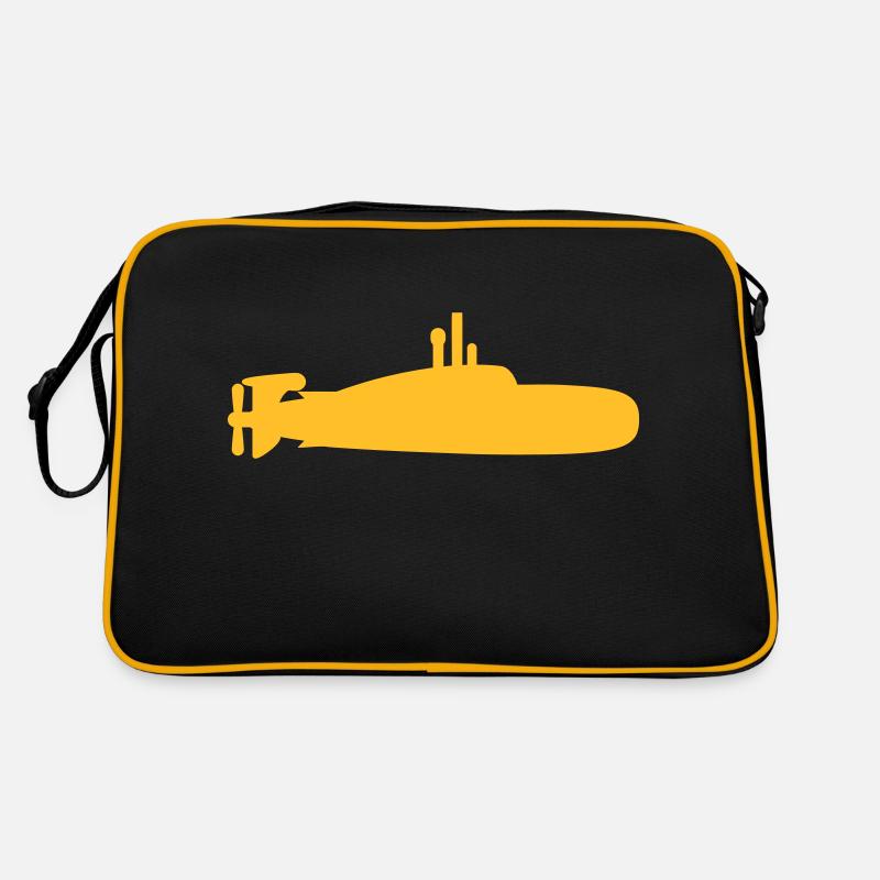 Submarine Submarine Yellow Dive Dive Submarine Logo Retro Bag