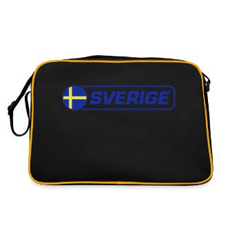 Suède Drapeau Sverige - Sac Retro - noir/or - Dos