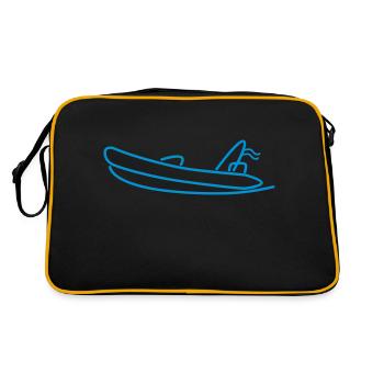 Logo - Retro Tasche - Schwarz/Gold - Hinten