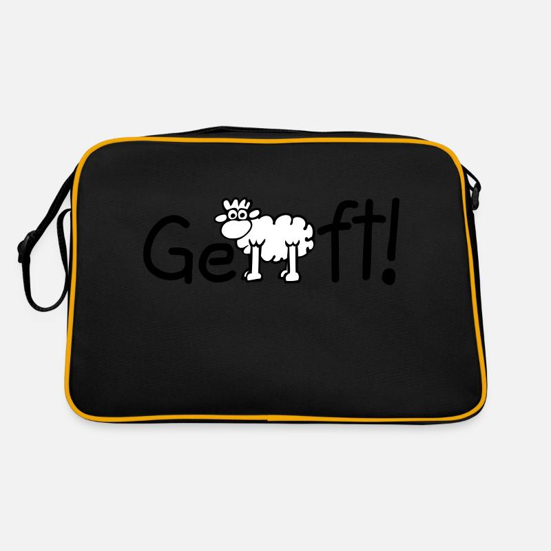 Geschafft! Abschluss - Retro Tasche - Schwarz/Gold