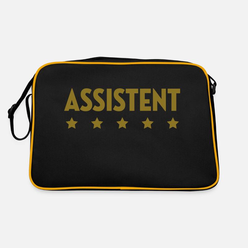 Assistent - Assistentin - Mitarbeiter - Chef Retro Tasche
