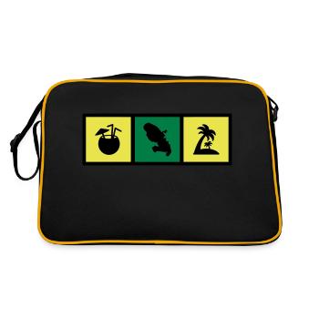 Martinique / 972 / Caraïbes / Martiniquais - Retro Bag - black/gold - Back