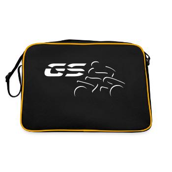 Logo GS Driver No. 3 | White - Retro Bag - black/gold - Back