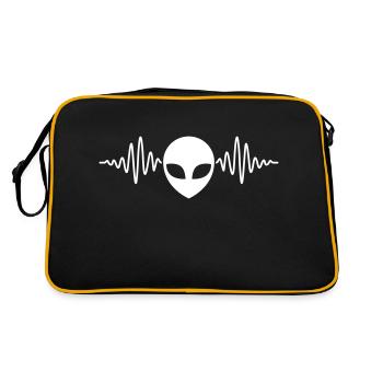 Frequency Pulse Alien Head - Retro Bag - black/gold - Back