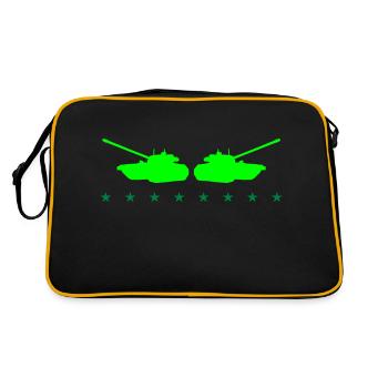 panzer - Retro Tasche - Schwarz/Gold - Hinten