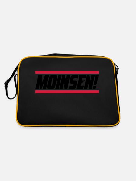 Moinsen Moin - Retro Tasche - Schwarz/Gold - Hinten