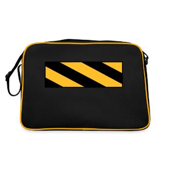 panneau d'avertissement - Sac Retro - noir/or - Dos
