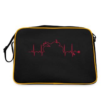 heart bike Vect1 by DK - Sac Retro - noir/or - Dos