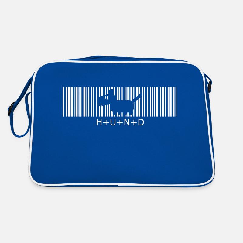 Hund Strichcode kleiner Wuffi Retro Tasche
