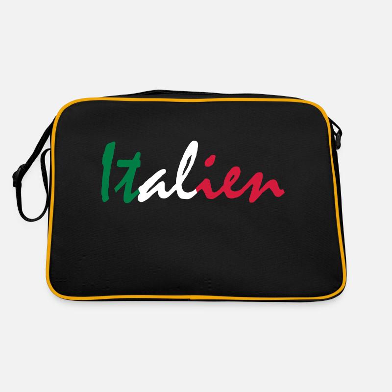 Italien - Retro Tasche - Schwarz/Gold