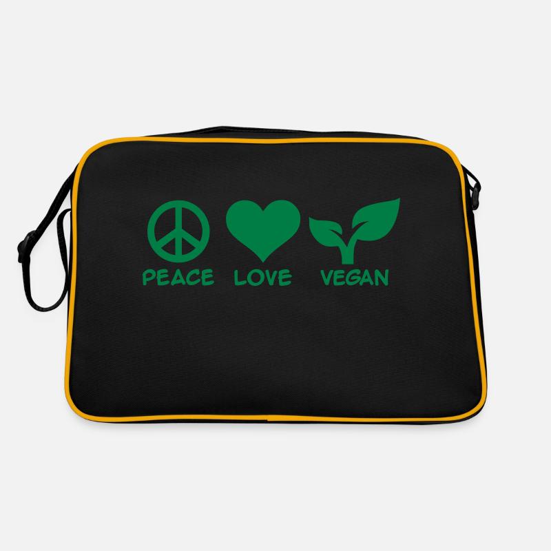 Peace love Vegan Sac Retro
