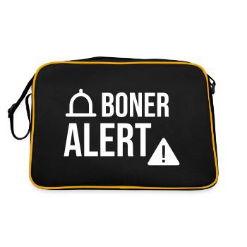 Boner Alert - Retro Tasche - Schwarz/Gold - Hinten