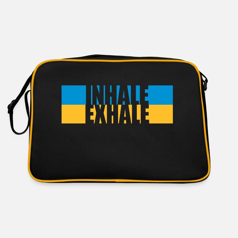 inhale exhale yoga Zitat Retro Tasche