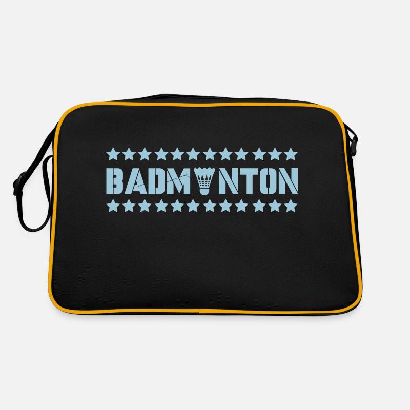 badminton - Retro Tasche - Schwarz/Gold