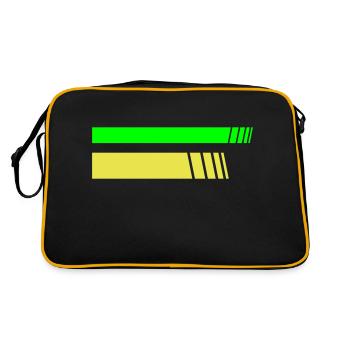 2 Stripes - Retro Tasche - Schwarz/Gold - Hinten