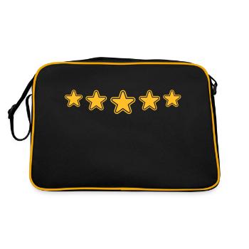 outline_stars_pattern_1c - Retro Bag - black/gold - Back
