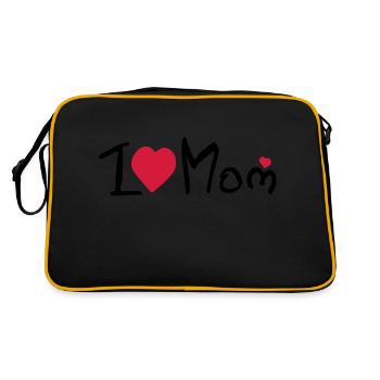 Maman de coeur, je - Sac Retro - noir/or - Dos