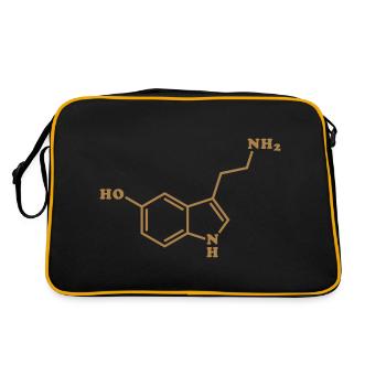 Formule chimique moléculaire de sérotonine - Sac Retro - noir/or - Dos