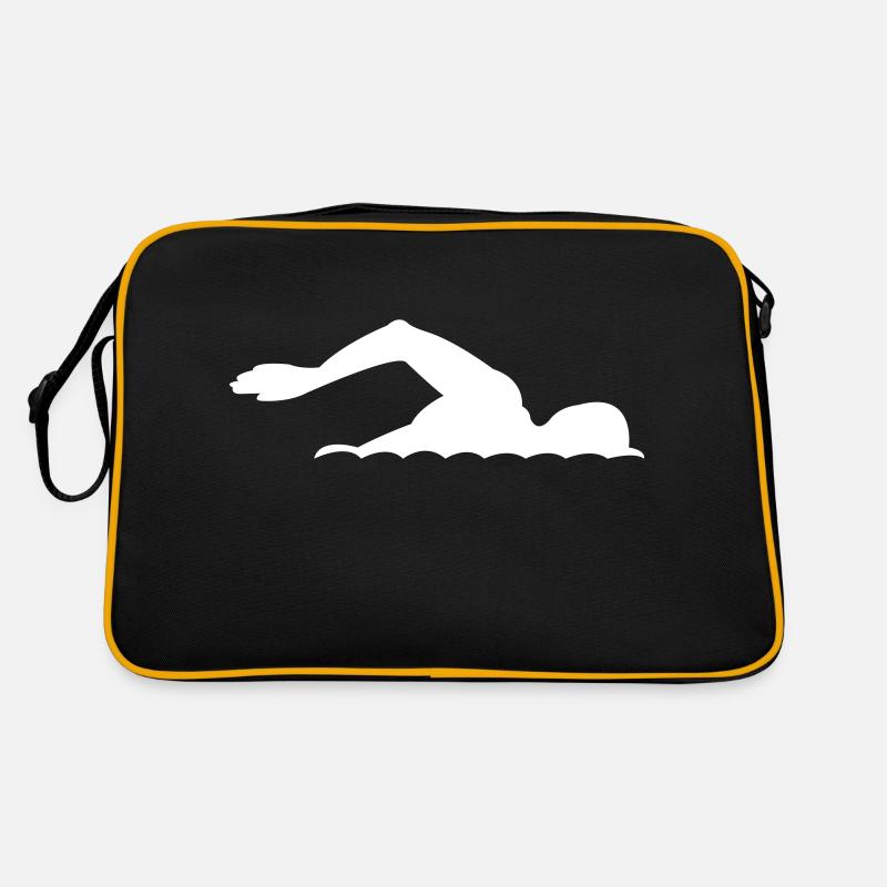 natation - Sac Retro - noir/or