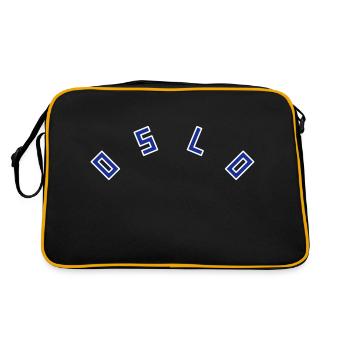 Oslo - Retro Tasche - Schwarz/Gold - Hinten