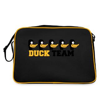 Duck Team - Retro Tasche - Schwarz/Gold - Hinten