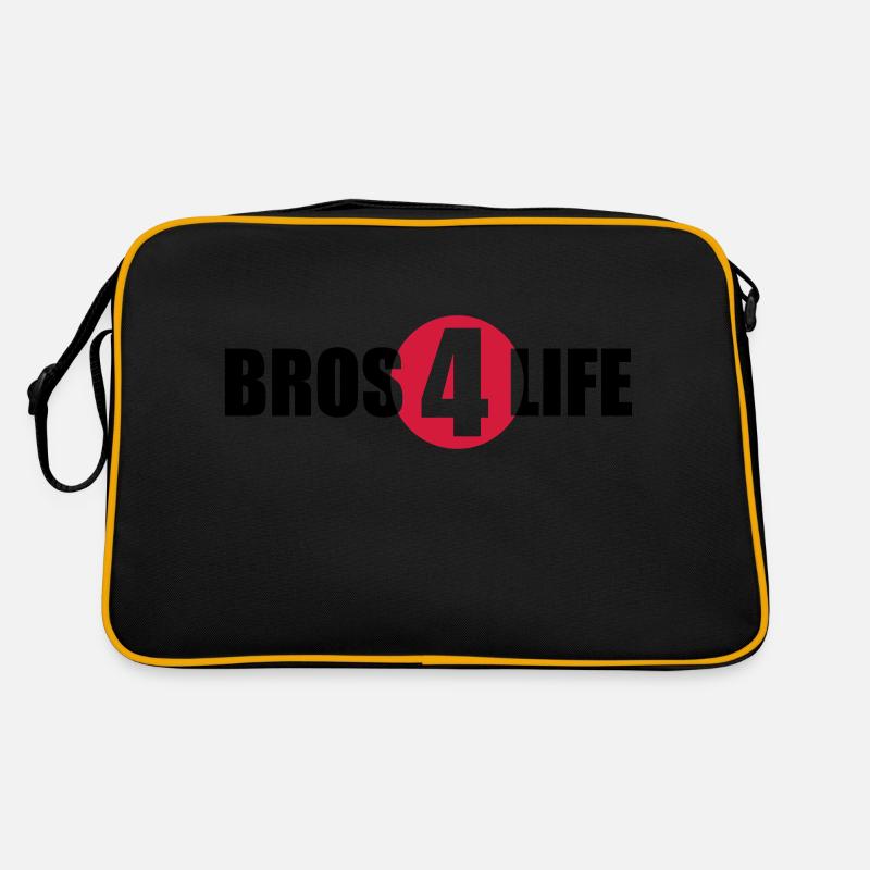 Bros 4 Life Logo Design Retro Bag