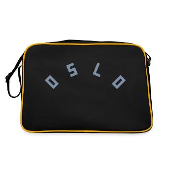 Oslo - Retro Tasche - Schwarz/Gold - Hinten