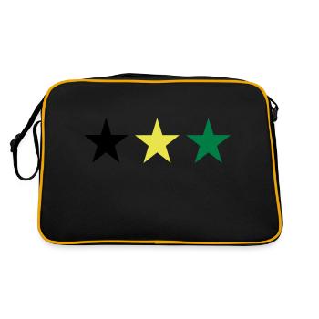 Jamaika - Retro Tasche - Schwarz/Gold - Hinten