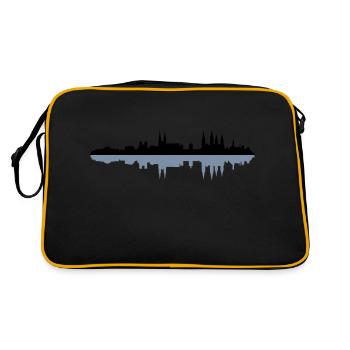 Skyline Bamberg - Retro Tasche - Schwarz/Gold - Hinten