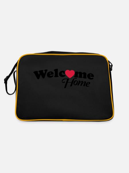 welcome_home_f2 - Retro Tasche - Schwarz/Gold - Hinten