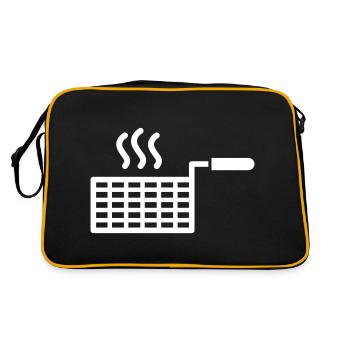 Fritteusenkorb - Retro Tasche - Schwarz/Gold - Hinten