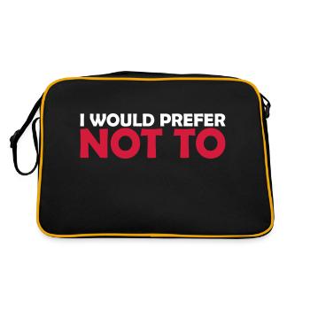 I prefer not to - Retro Bag - black/gold - Back