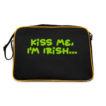 Embrasse-moi, je suis irlandaise - Sac Retro - noir/or - Dos