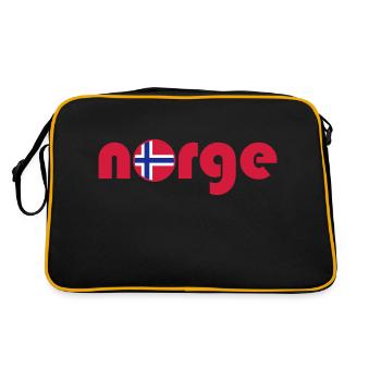 Norvège Pays Norge - Sac Retro - noir/or - Dos
