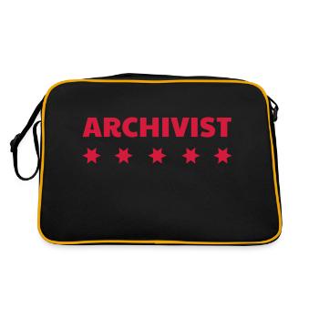 Archiviste / Archives / Travail / Métier / Job - Sac Retro - noir/or - Dos