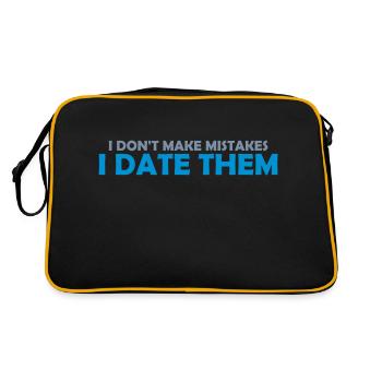 Date Mistakes Quote Logo - Retro Bag - black/gold - Back