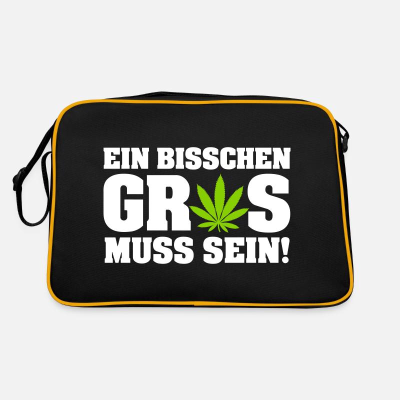 Ein bisschen Gras muss sein Retro Tasche