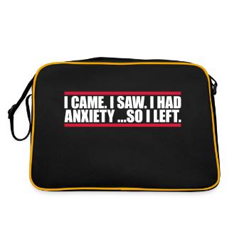 J’avais de l’anxiété en disant - Sac Retro - noir/or - Dos