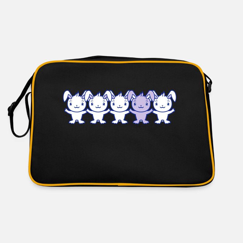 5 Hasen Freunde Unterschied Be Different Anders Retro Tasche