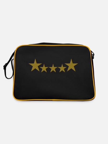 koch - Retro Tasche - Schwarz/Gold - Hinten
